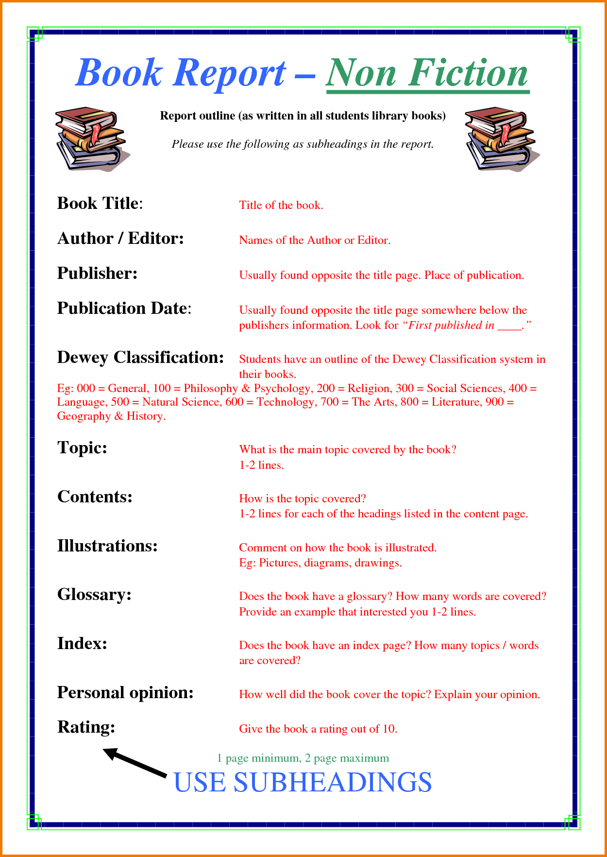 013 Book Report Essay Example Fiction Form Pdf Good Things For Book Report Template Middle School