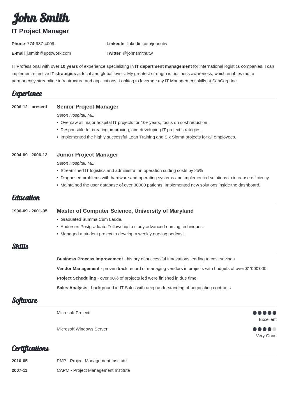 15+ Blank Resume Templates & Forms To Fill In And Download With Free Blank Cv Template Download