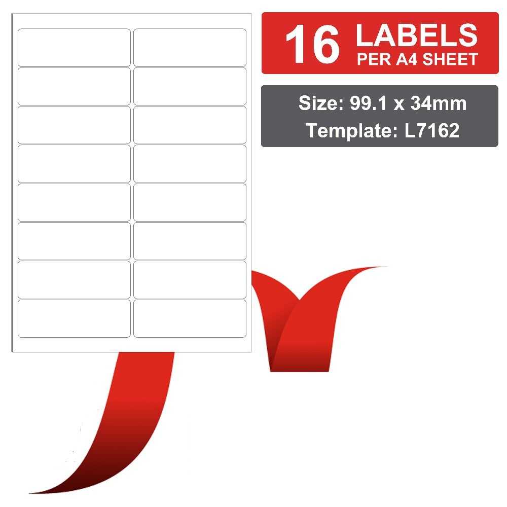 16 Labels Per A4 Sheet 99.1 X 34Mm – 100 Sheets Office Mailing Labels |  Inkmasters Within Word Label Template 16 Per Sheet A4