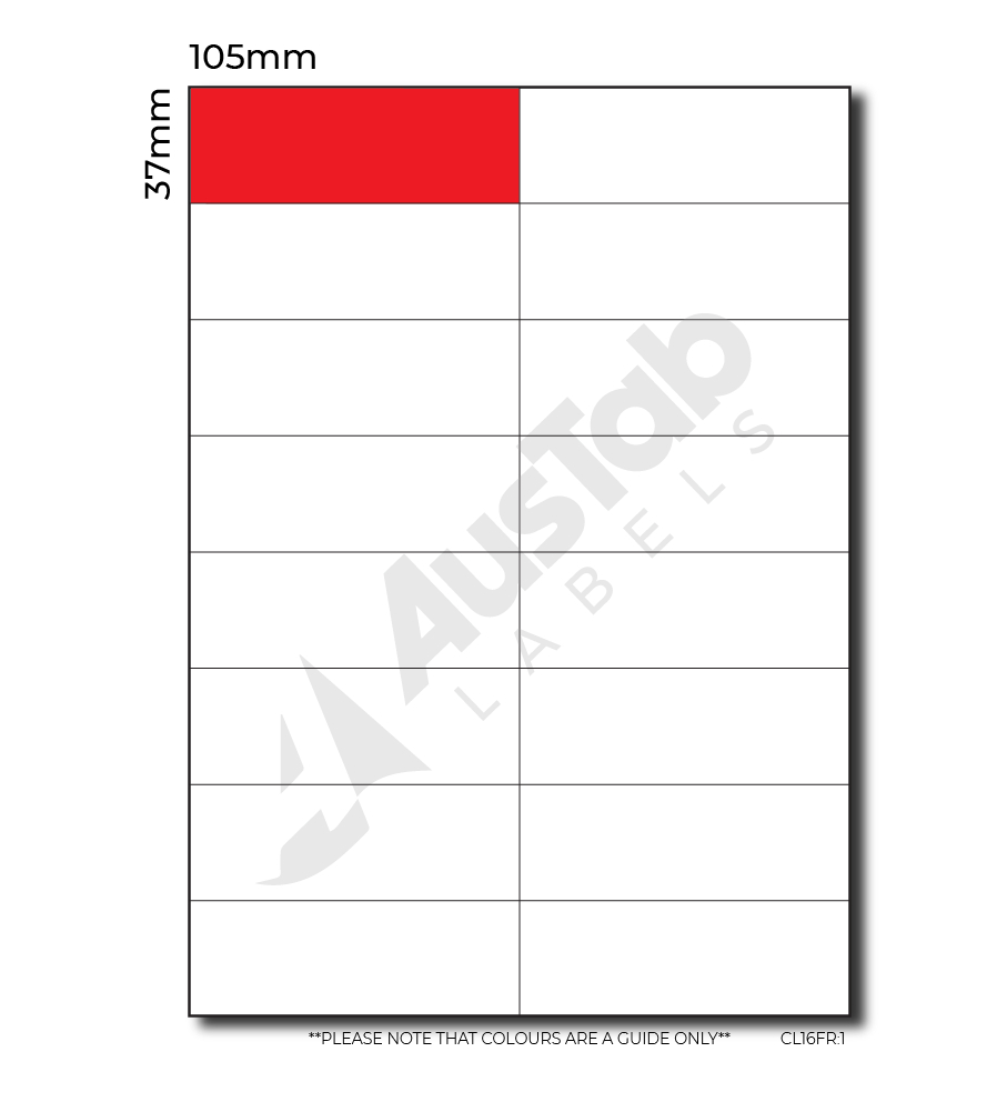 16 Labels Per Page (Cl16Fr:1) Pertaining To Word Label Template 16 Per Sheet A4