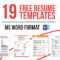19 Free Resume Templates Download Now In Ms Word On Behance With Free Downloadable Resume Templates For Word