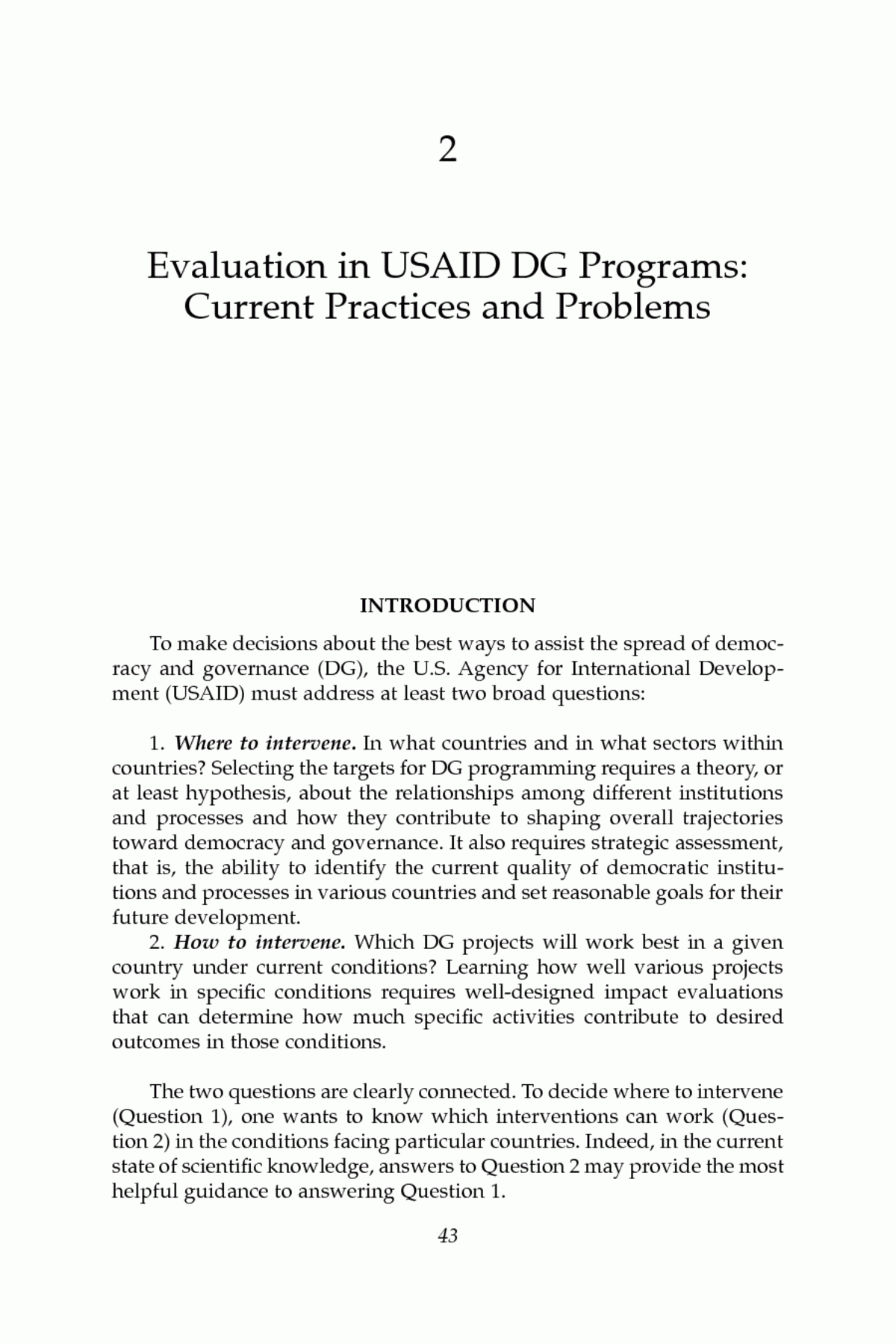 2 Evaluation In Usaid Dg Programs: Current Practices And Within Monitoring And Evaluation Report Writing Template