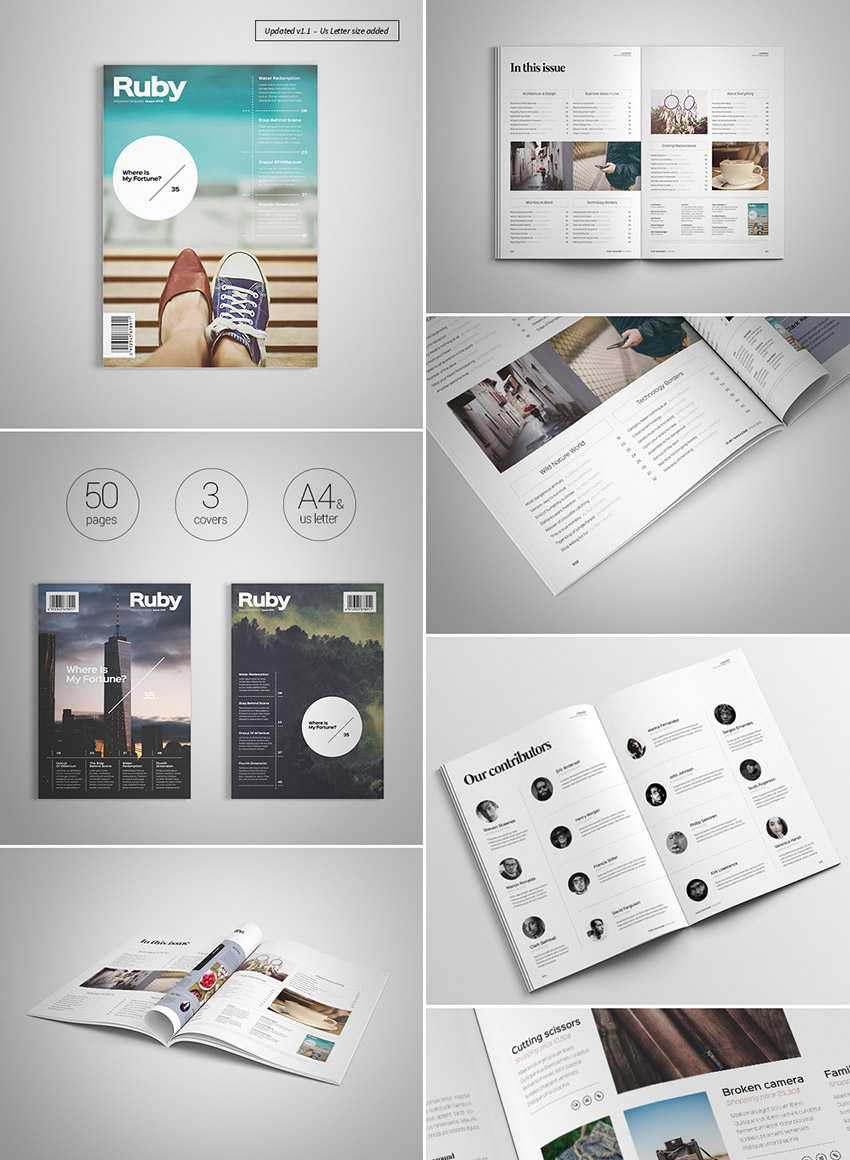20 Творческих Шаблонов Журналов С Макетами Для Печати With Magazine Template For Microsoft Word