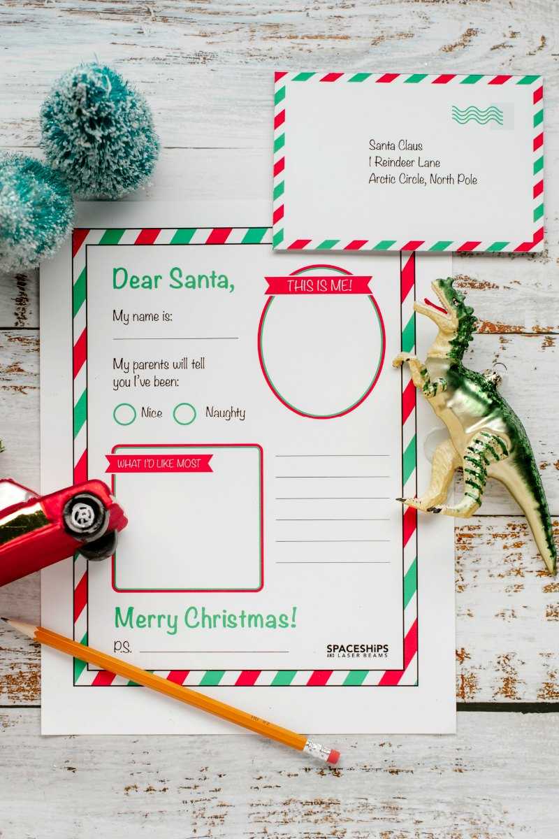 20 Free Printable Letters To Santa Templates – Spaceships Intended For Blank Letter Writing Template For Kids
