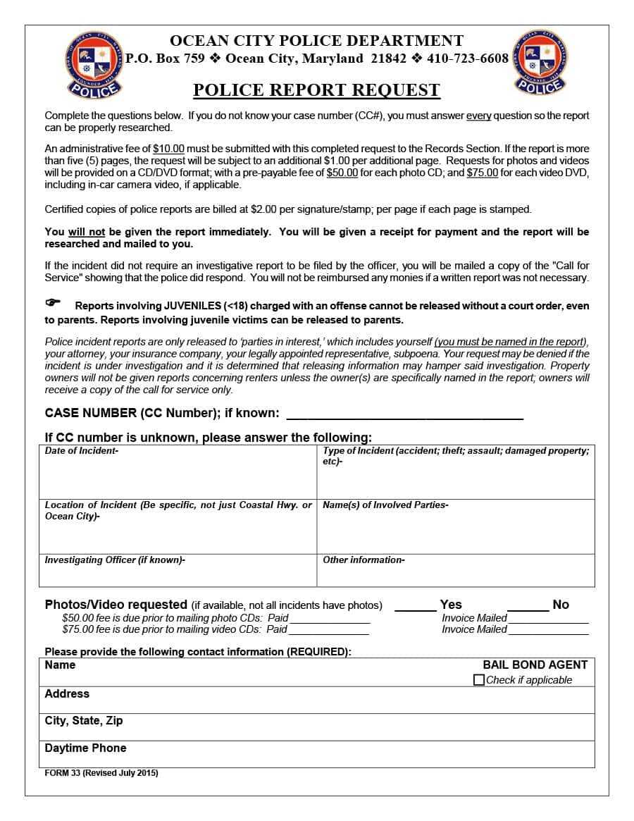 20+ Police Report Template & Examples [Fake / Real] ᐅ For Accident Report Form Template Uk