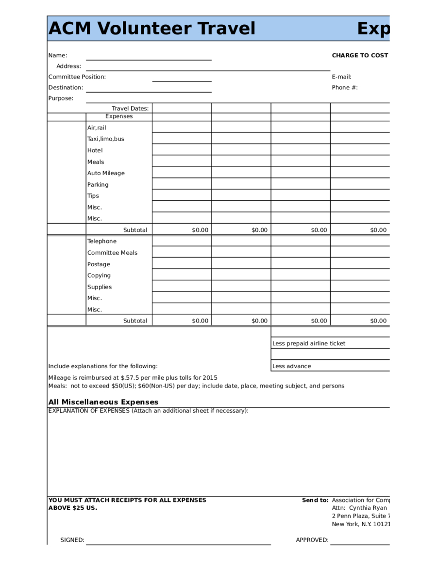 2020 Expense Report Form – Fillable, Printable Pdf & Forms Intended For Air Balance Report Template