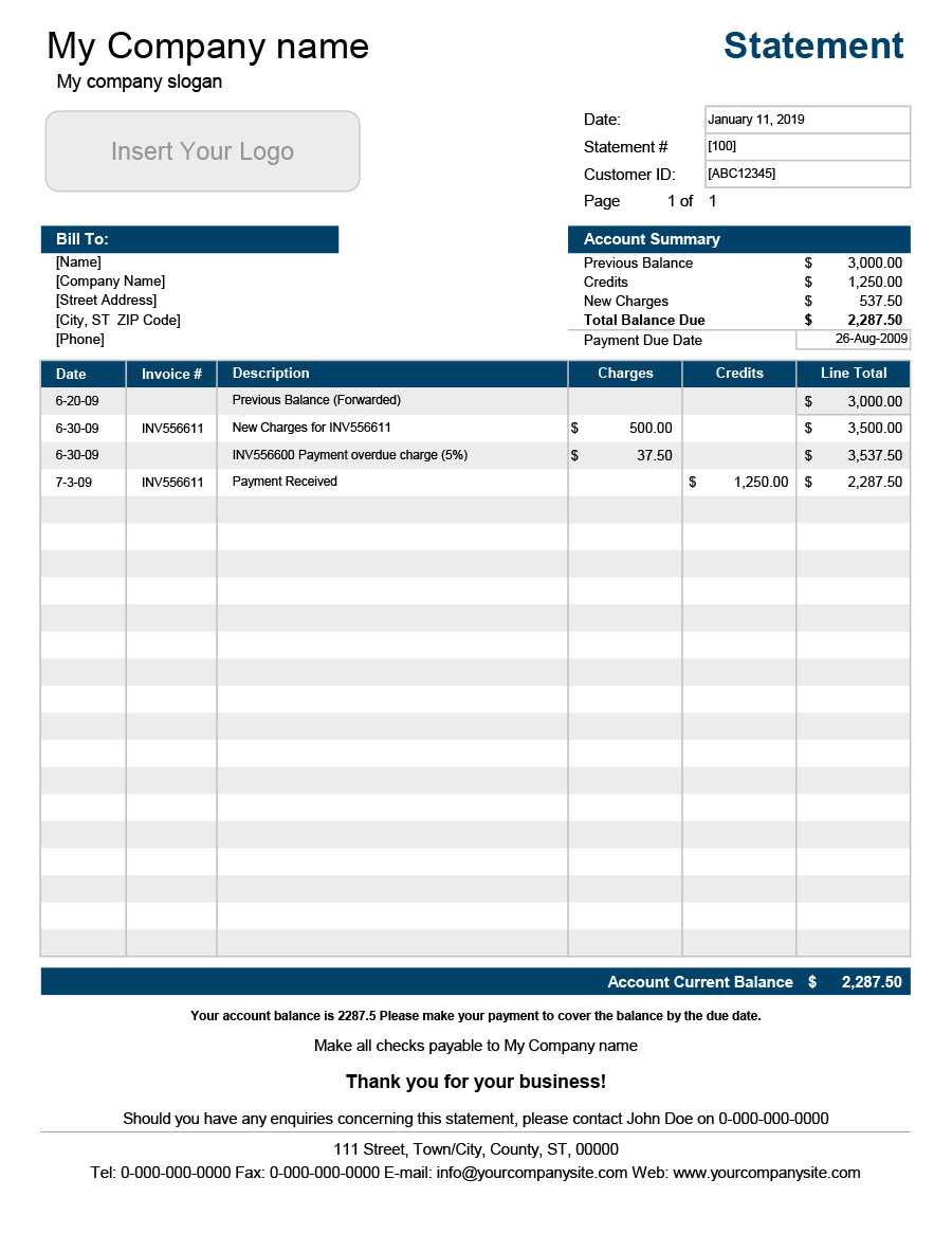 23 Editable Bank Statement Templates [Free] ᐅ Templatelab Inside Blank Bank Statement Template Download