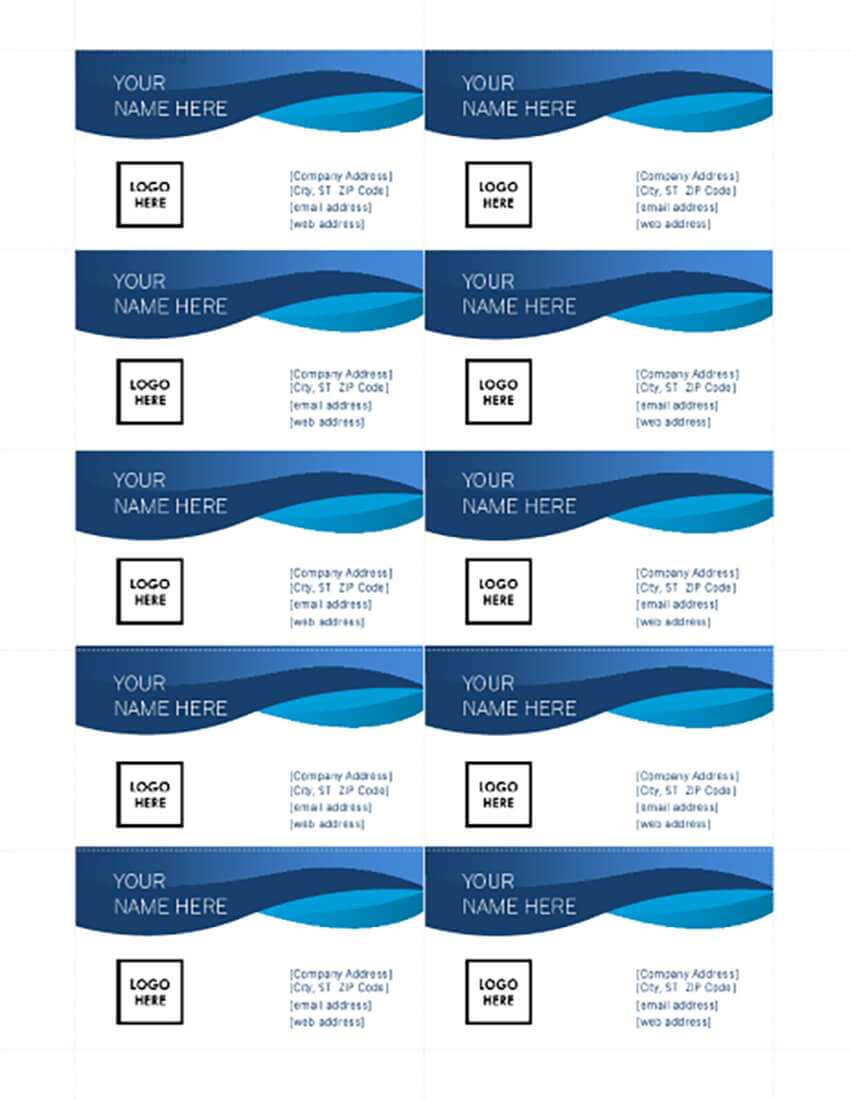 25+ Free Microsoft Word Business Card Templates (Printable Regarding Free Blank Business Card Template Word