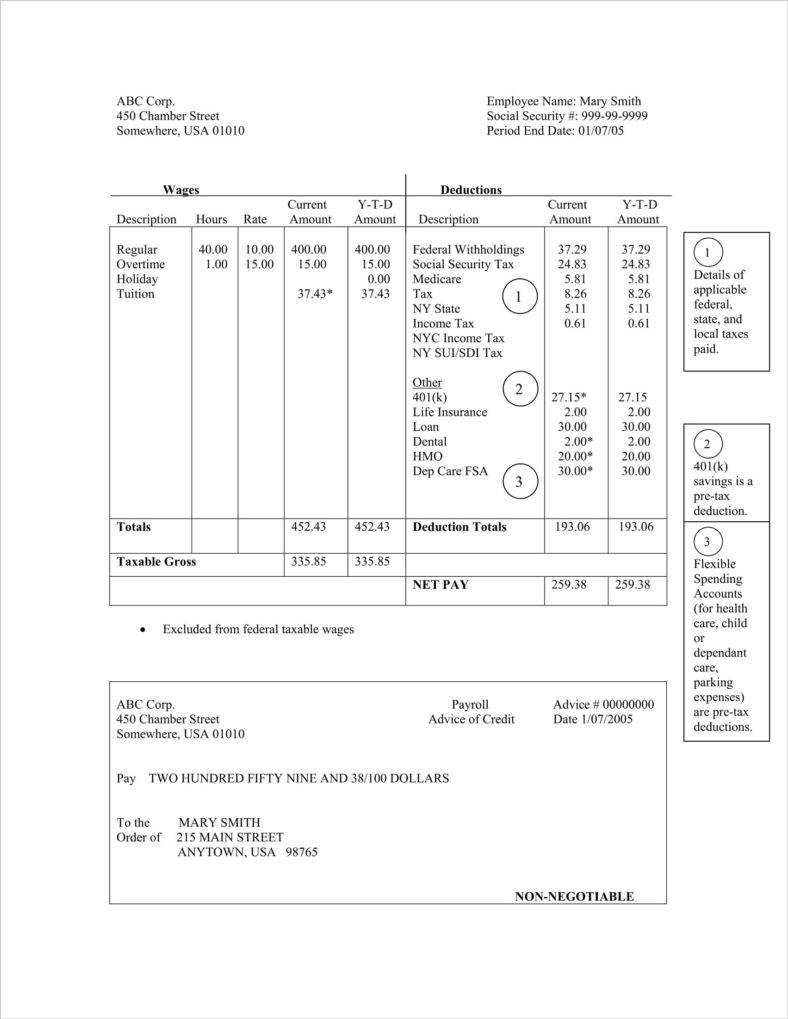 27+ Free Pay Stub Templates – Pdf, Doc, Xls Format Download Pertaining To Blank Pay Stub Template Word