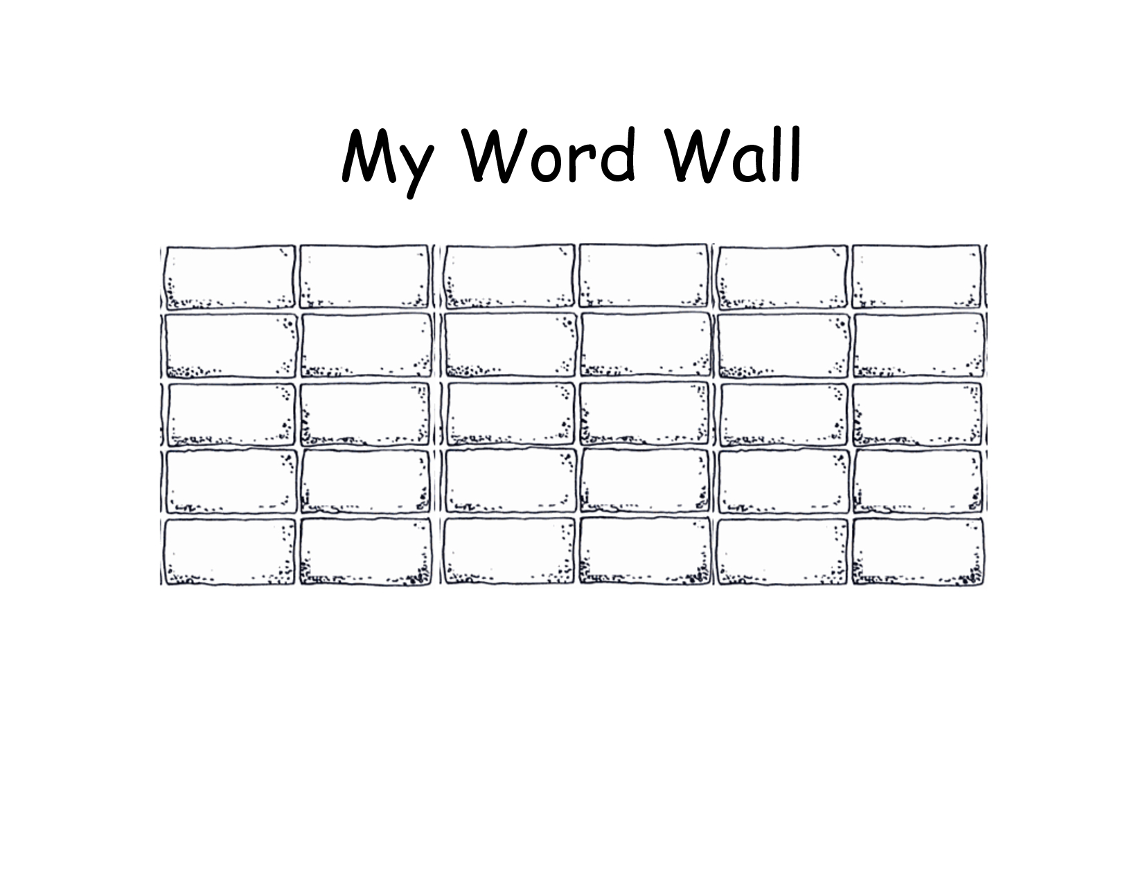 28+ [ Word Wall Template Free ] | 8 Best Images Of Personal With Regard To Blank Word Wall Template Free