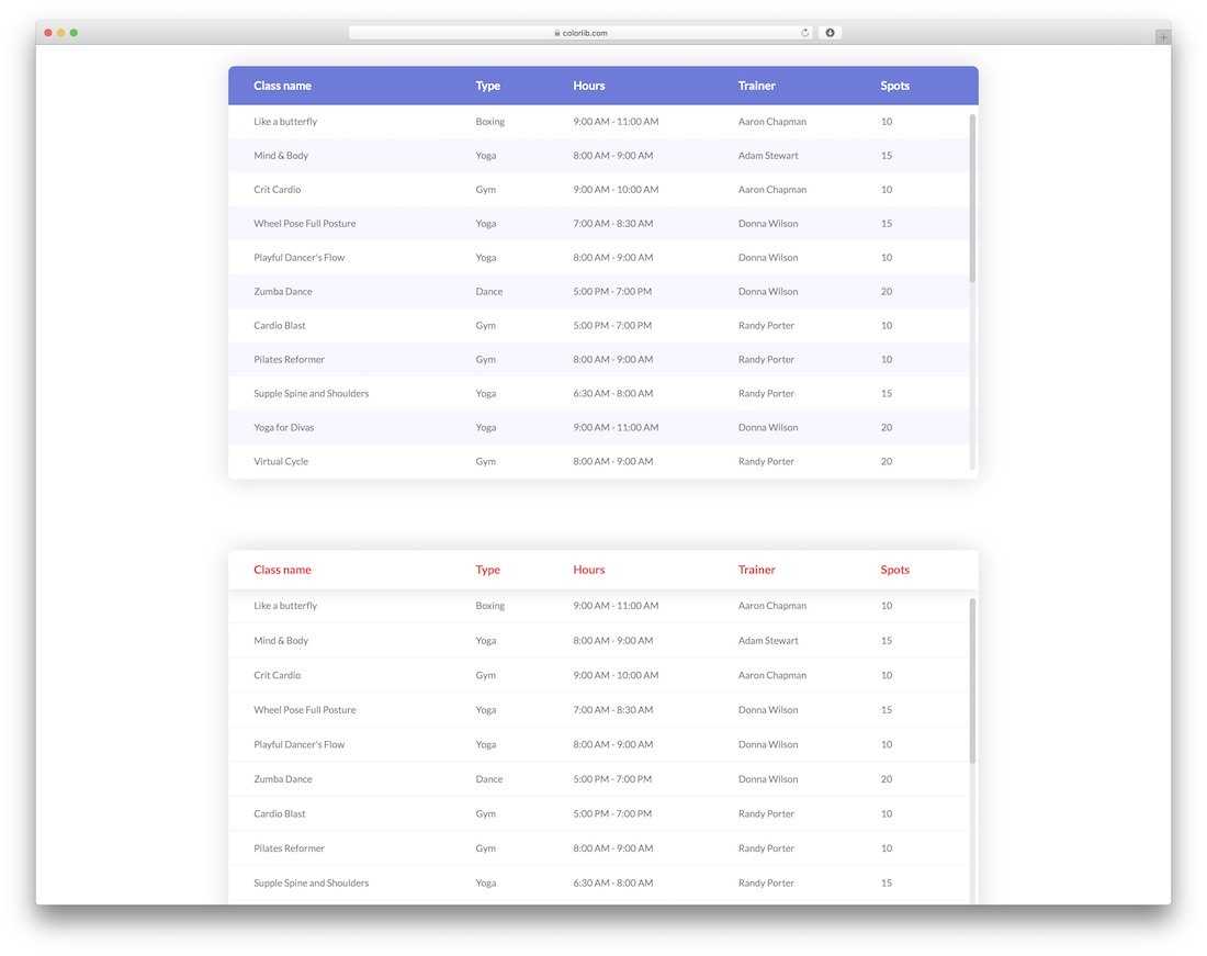 30 Simple Css3 & Html Table Templates And Examples 2020 For Html Report Template Download
