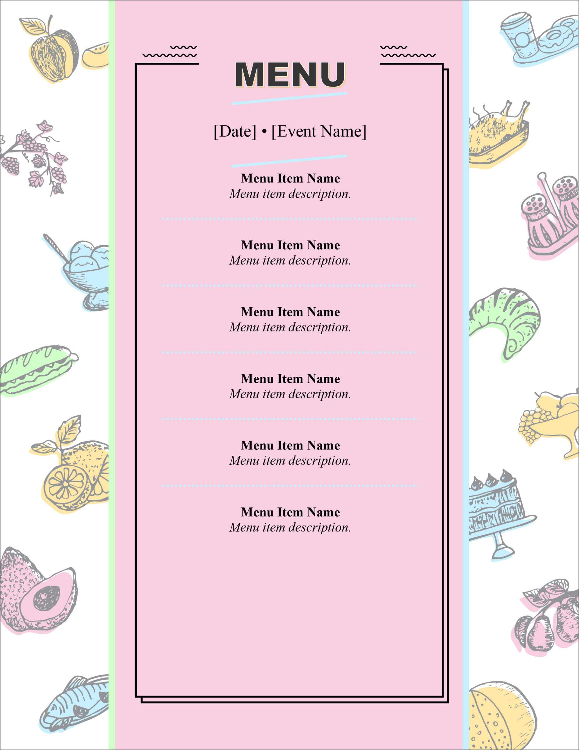 32 Free Simple Menu Templates For Restaurants, Cafes, And In Free Cafe Menu Templates For Word