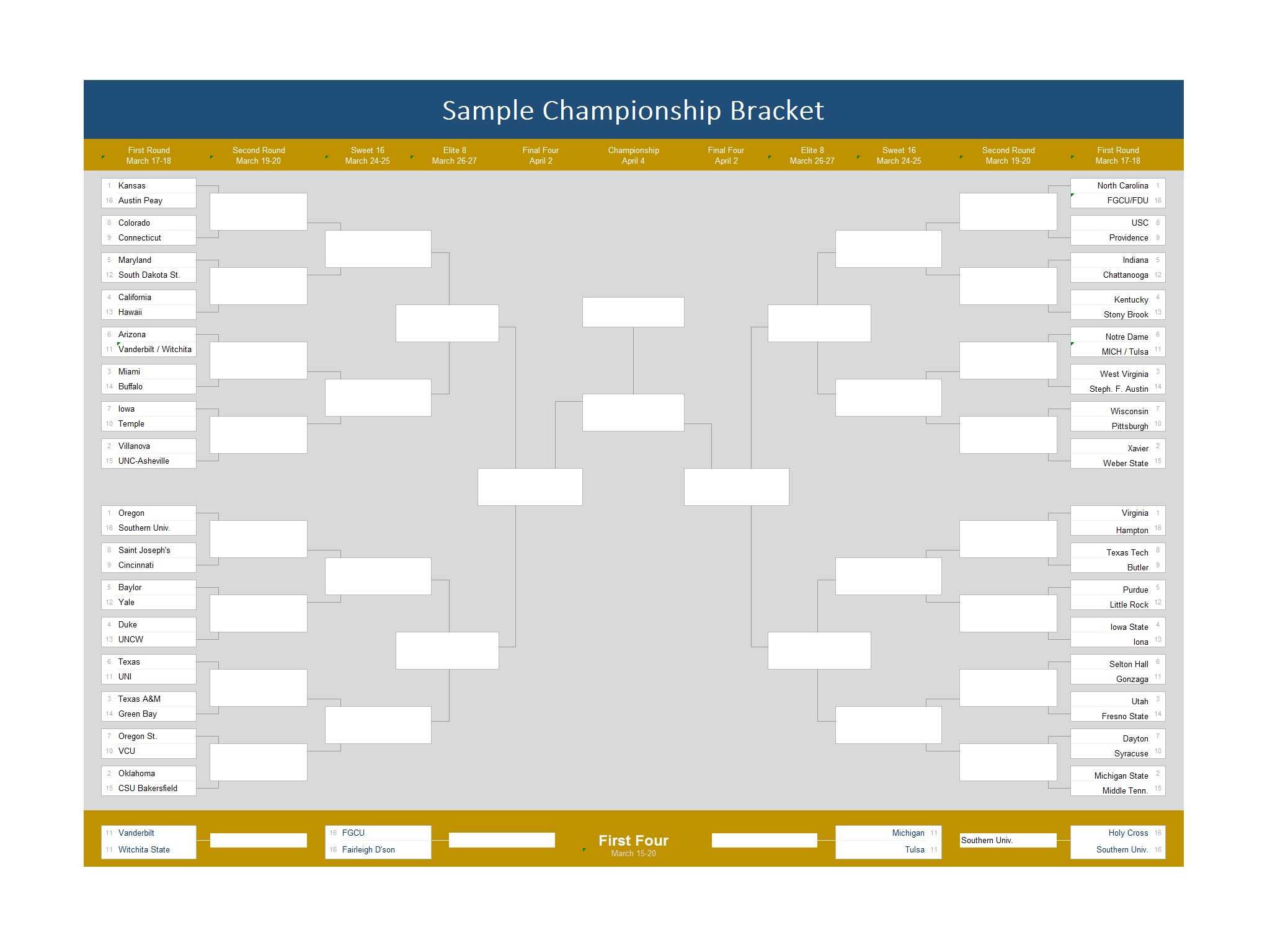 34 Blank Tournament Bracket Templates (&100% Free) ᐅ With Regard To Blank Word Wall Template Free