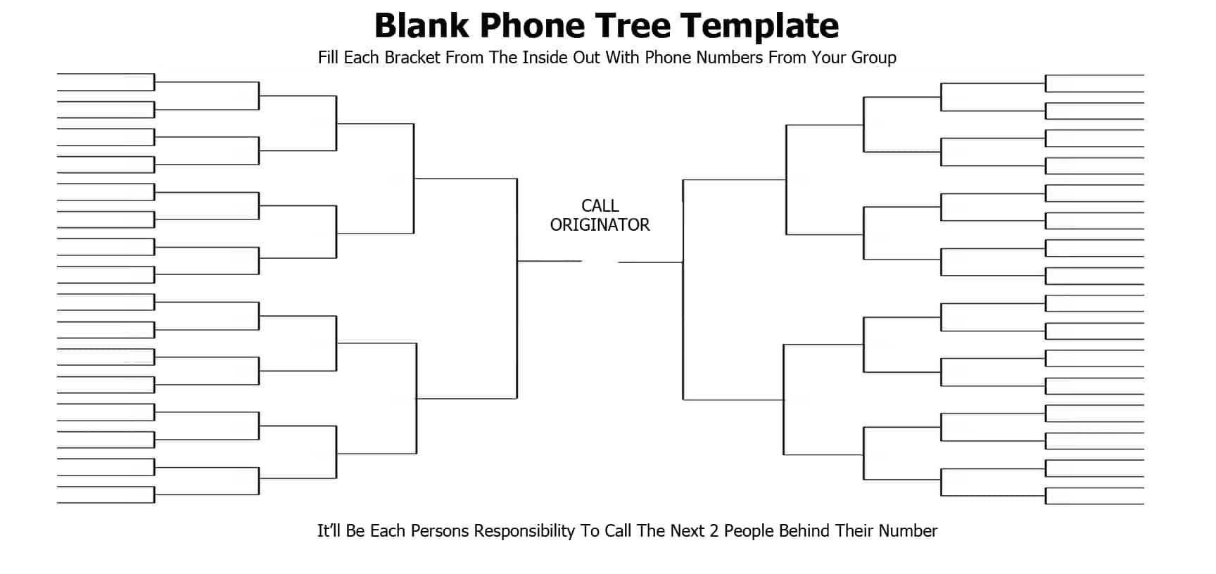 4 Phone Tree Templates – Word Excel Formats In Calling Tree Template Word