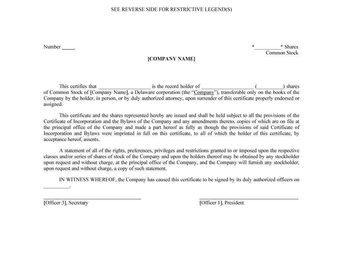 40+ Free Stock Certificate Templates (Word, Pdf) ᐅ Templatelab Regarding Blank Share Certificate Template Free