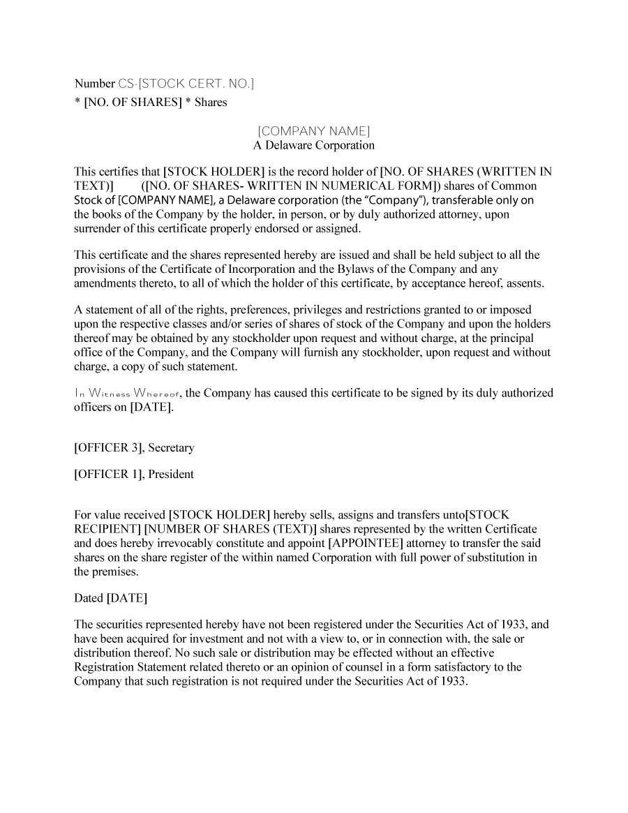 40+ Free Stock Certificate Templates (Word, Pdf) ᐅ Templatelab Within Blank Share Certificate Template Free