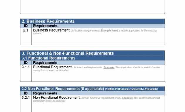 40+ Simple Business Requirements Document Templates ᐅ in Report Specification Template