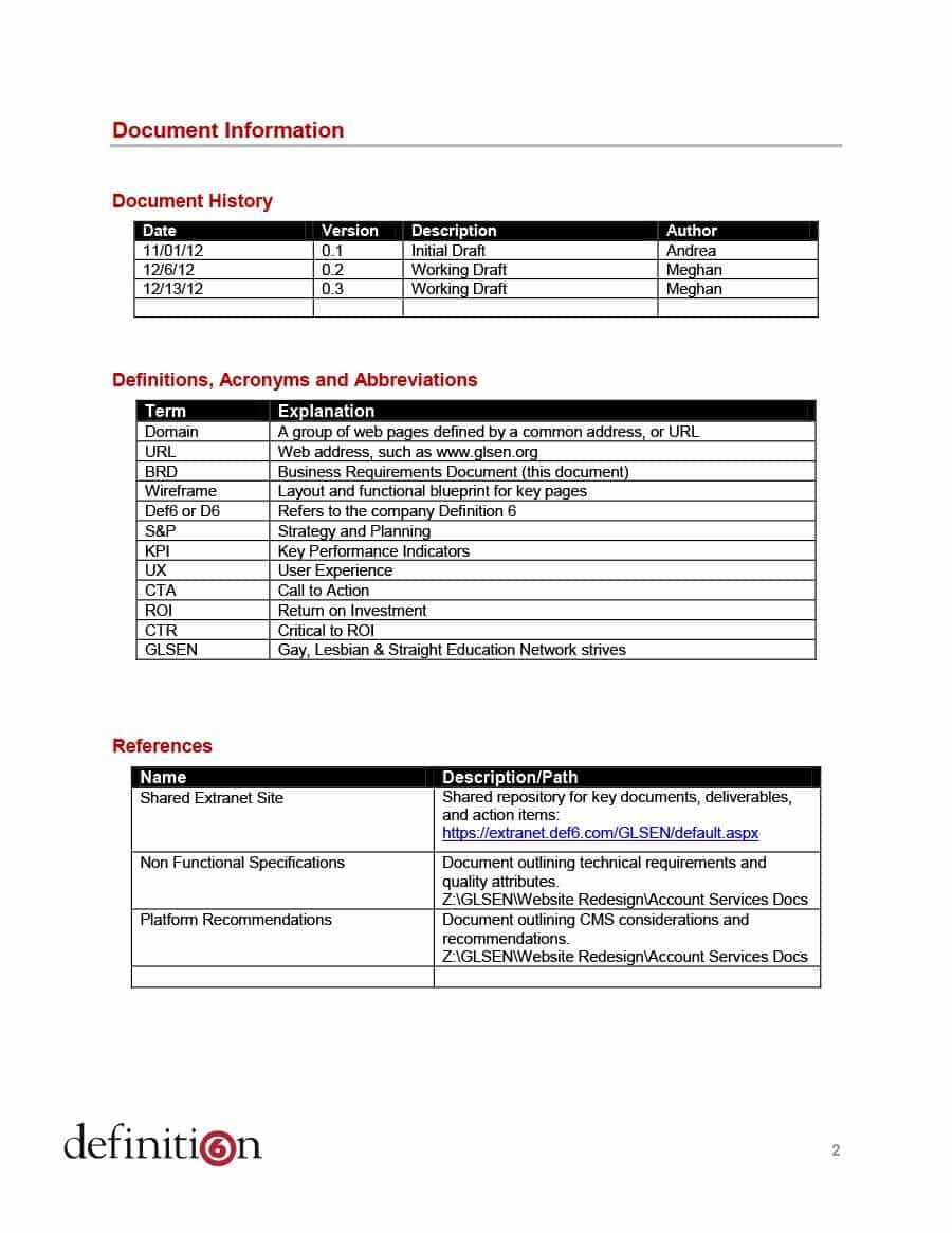 40+ Simple Business Requirements Document Templates ᐅ Inside Reporting Requirements Template
