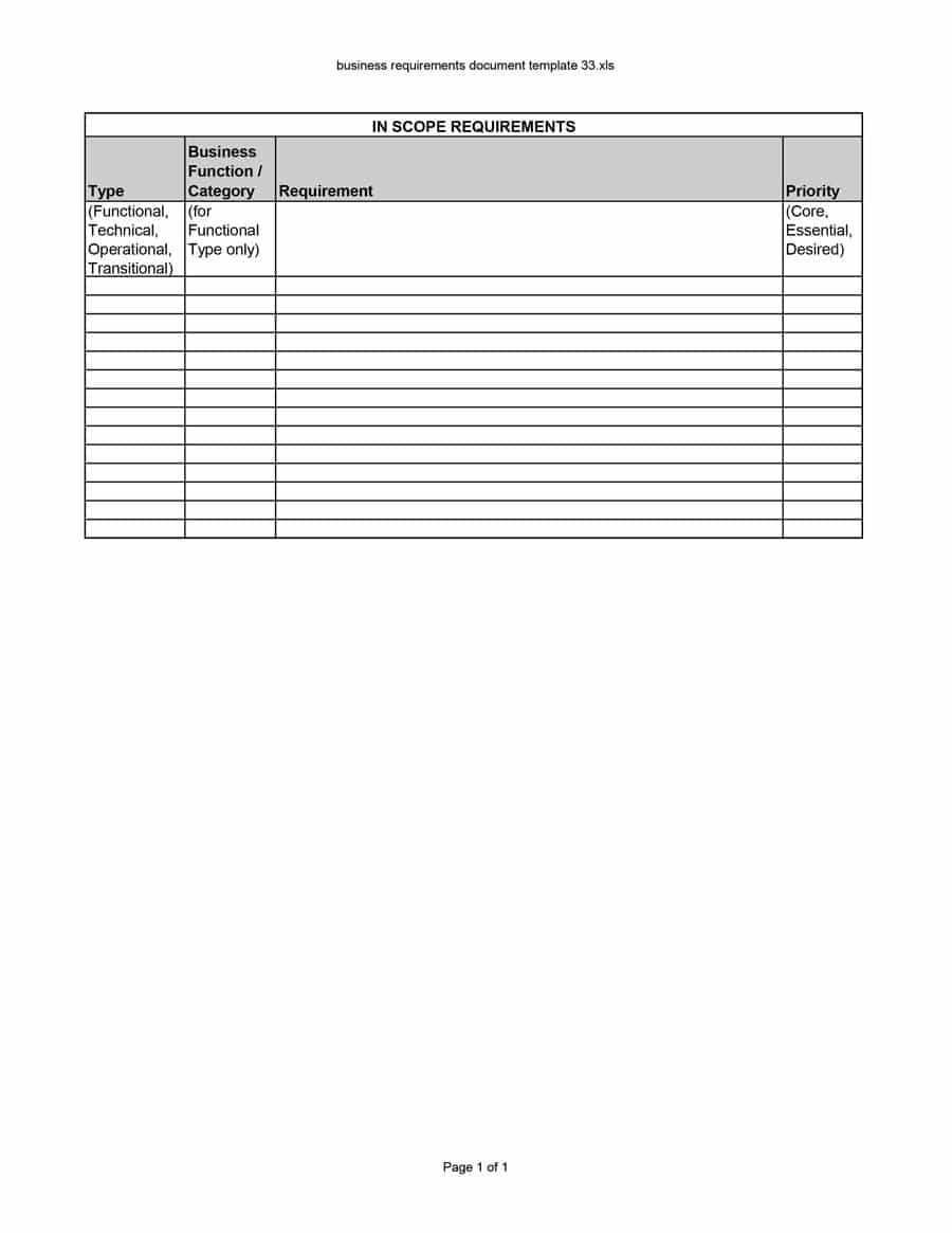 40+ Simple Business Requirements Document Templates ᐅ With Reporting Requirements Template