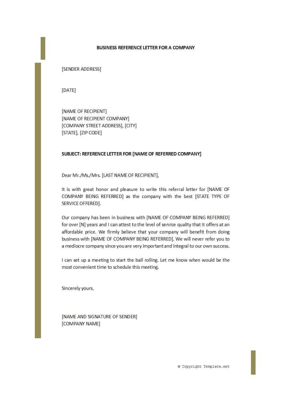 45 Awesome Business Reference Letters - Template Archive regarding Business Reference Template Word 45 Awesome Business Reference Letters – Template Archive Regarding Business Reference Template Word