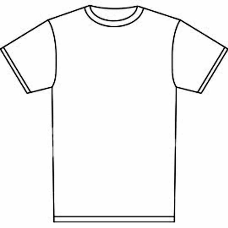 Blank T Shirt Outline Template - Best Creative Templates