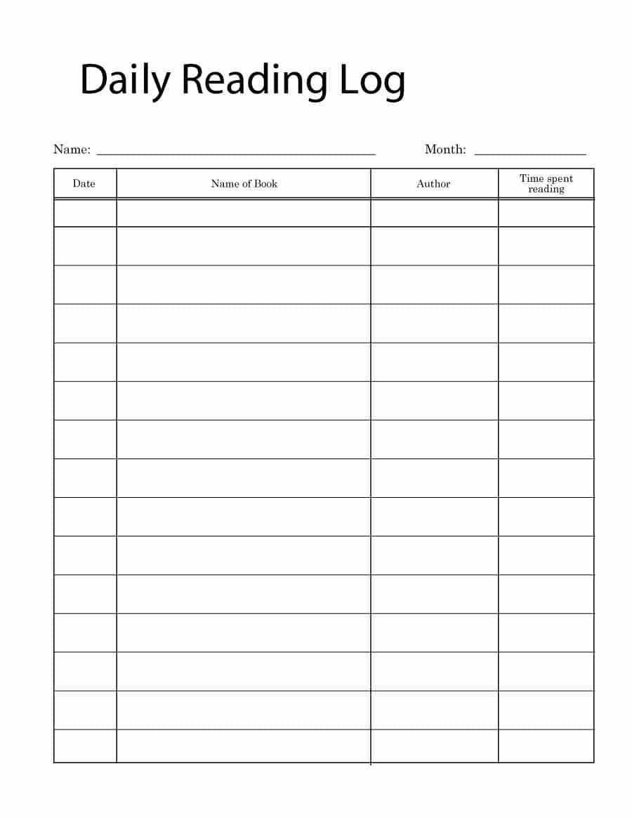 47 Printable Reading Log Templates For Kids, Middle School Within Book Report Template Middle School
