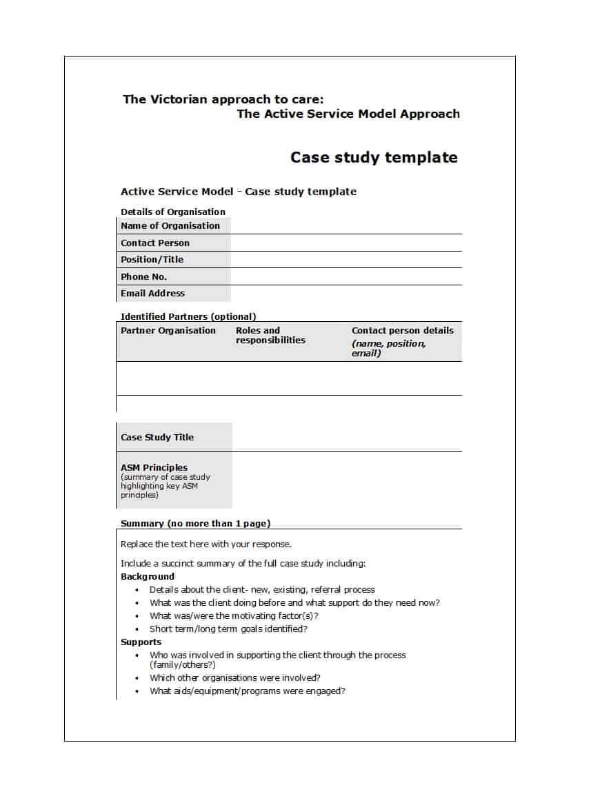 49 Free Case Study Templates ( + Case Study Format Examples + ) Regarding Case Report Form Template