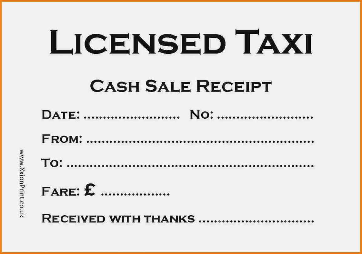 5+ Taxi Receipt Blank - Receipt Template With Regard To Blank Taxi Receipt Template