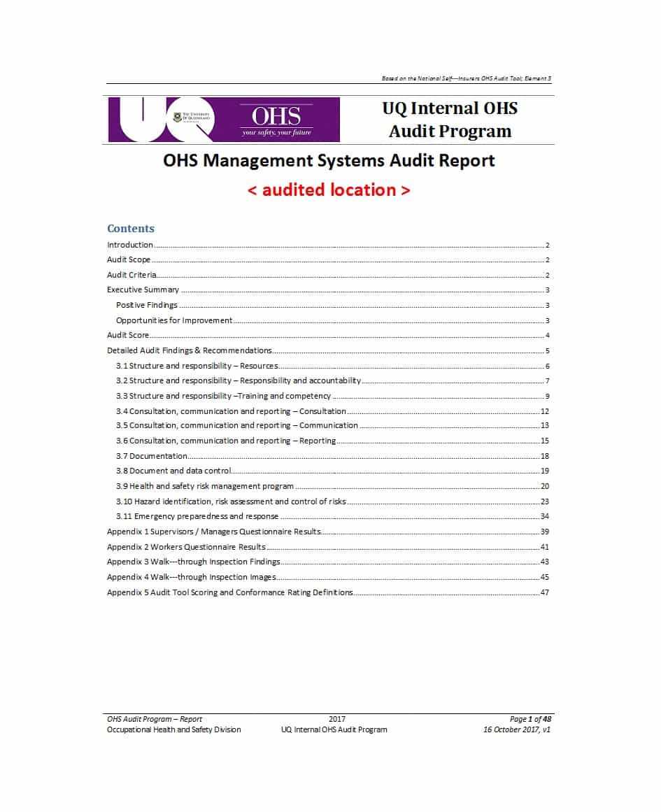 50 Free Audit Report Templates (Internal Audit Reports) ᐅ With Regard To Information System Audit Report Template