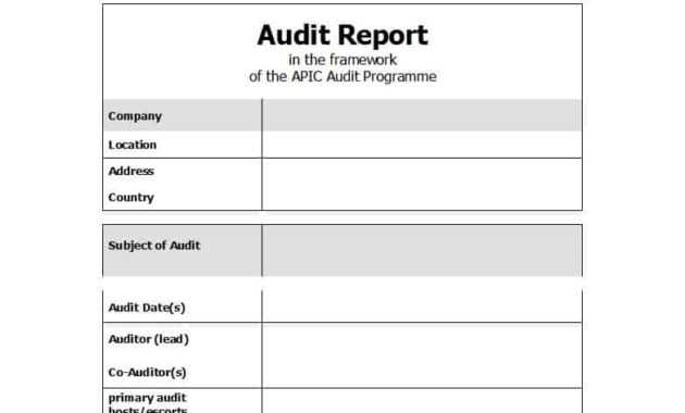 50 Free Audit Report Templates (Internal Audit Reports) ᐅ with Template For Audit Report