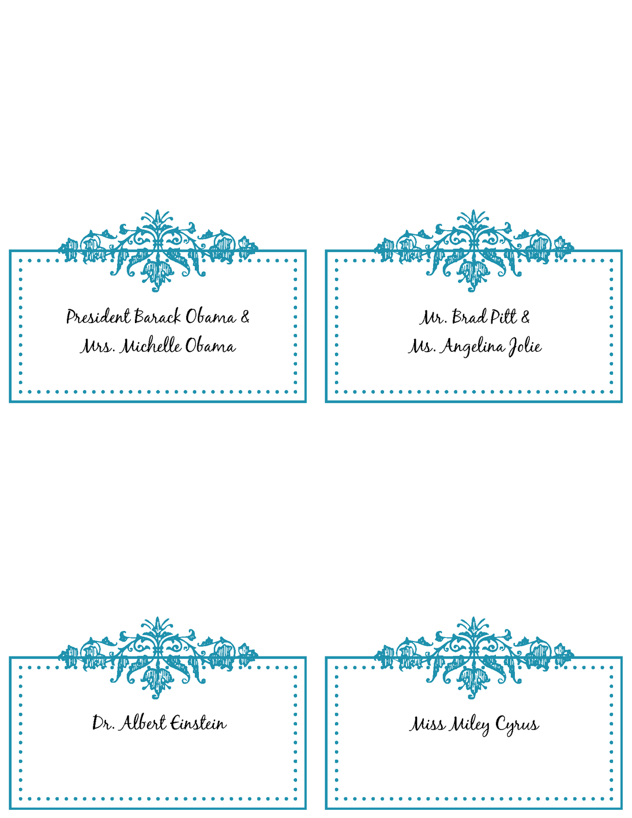 6 Best Images Of Free Printable Wedding Place Cards - Free Regarding Wedding Place Card Template Free Word
