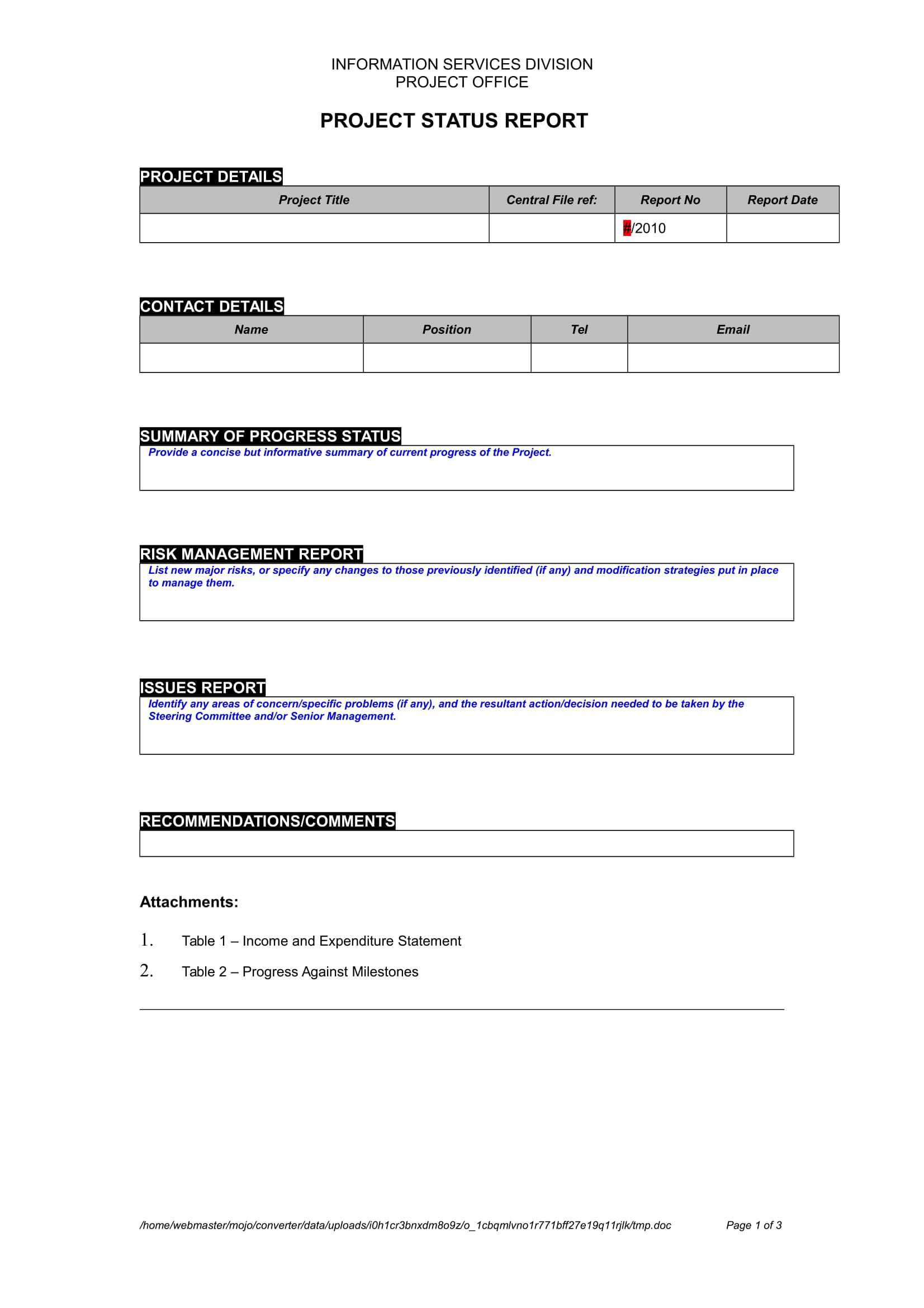 9+ Status Report Examples - Doc, Pdf | Examples pertaining to Report To Senior Management Template 9+ Status Report Examples – Doc, Pdf | Examples Pertaining To Report To Senior Management Template