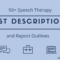90+ Speech Therapy Test Descriptions At Your Fingertips Pertaining To Speech And Language Report Template