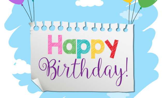 A Birthday Banner Template within Free Happy Birthday Banner Templates Download