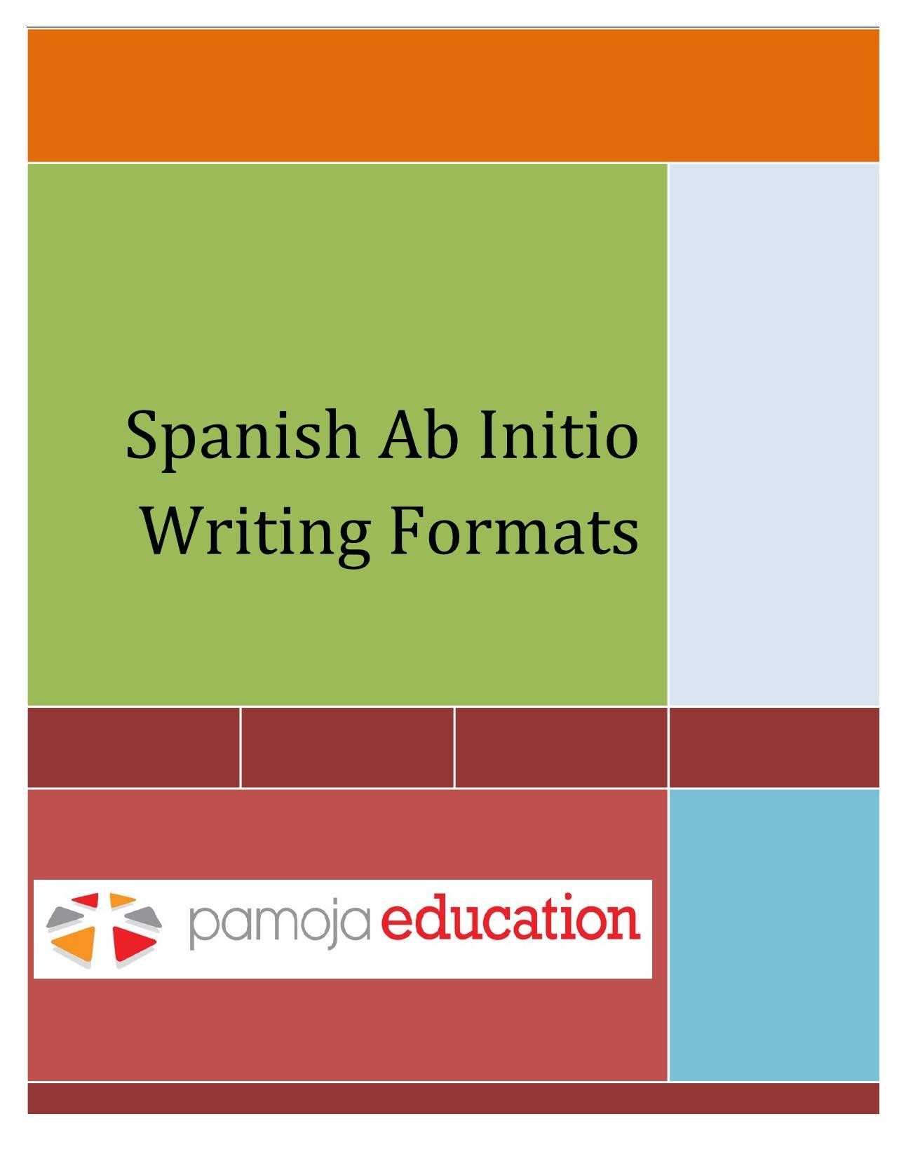 Ab Initio Writing Formats Pages 1 - 40 - Text Version inside Book Report Template In Spanish Ab Initio Writing Formats Pages 1 – 40 – Text Version Inside Book Report Template In Spanish