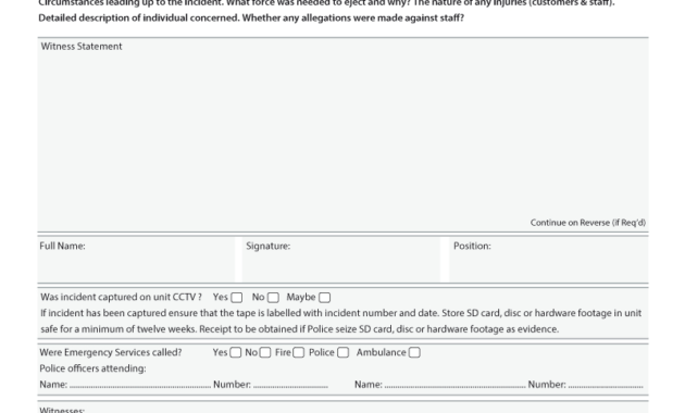 Accident &amp; Incident Report Templates For Ncr Print From £35 with Incident Report Book Template