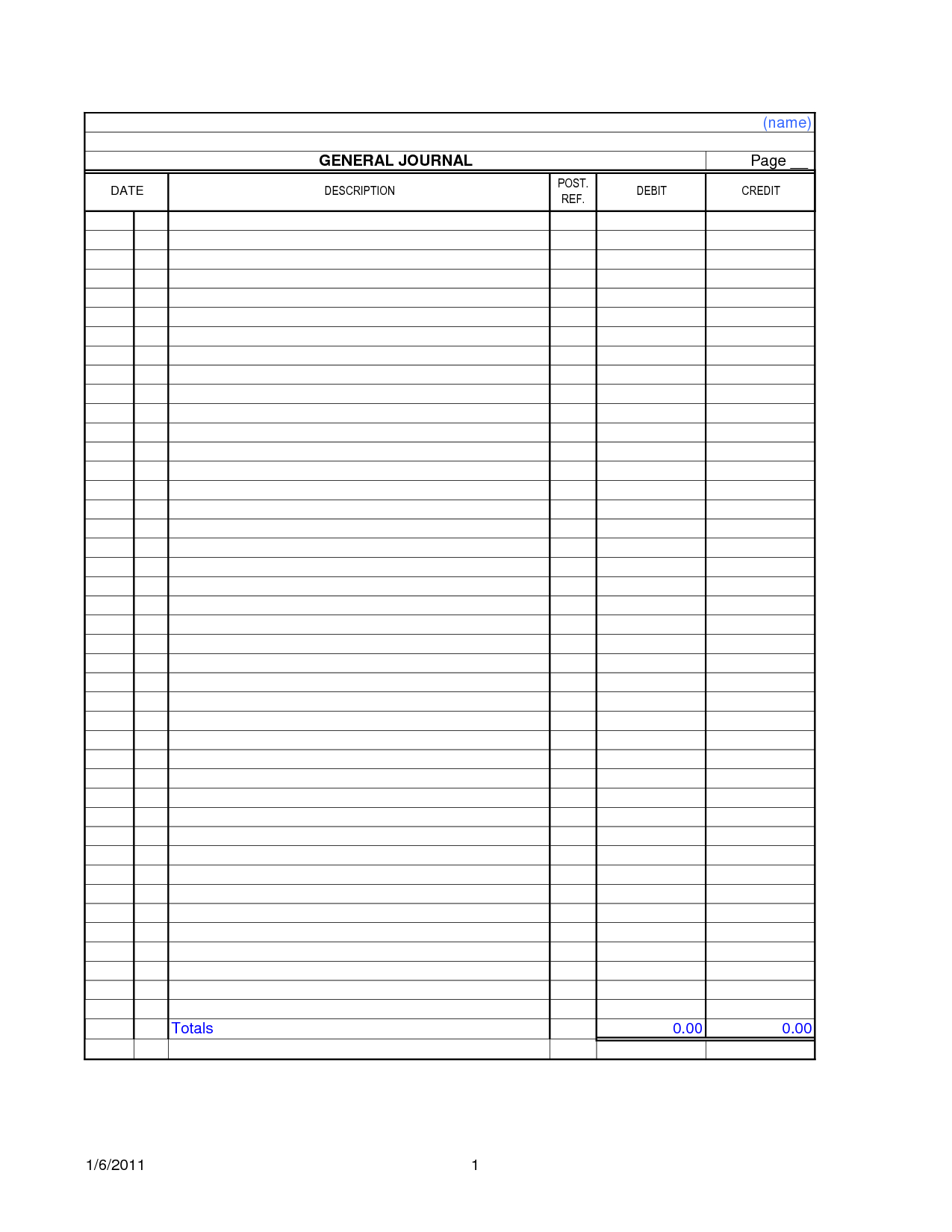 Accounting Ledger Worksheet | Printable Worksheets And Intended For Blank Ledger Template