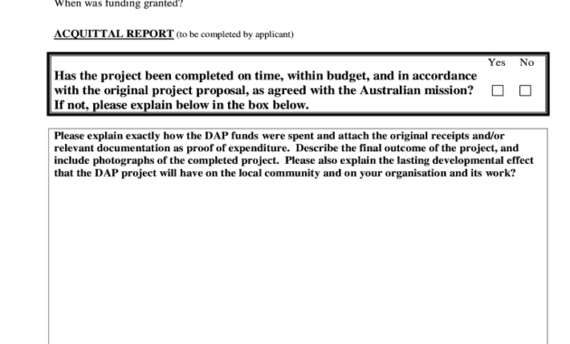 Acquittal Form - Fill Online, Printable, Fillable, Blank regarding Acquittal Report Template