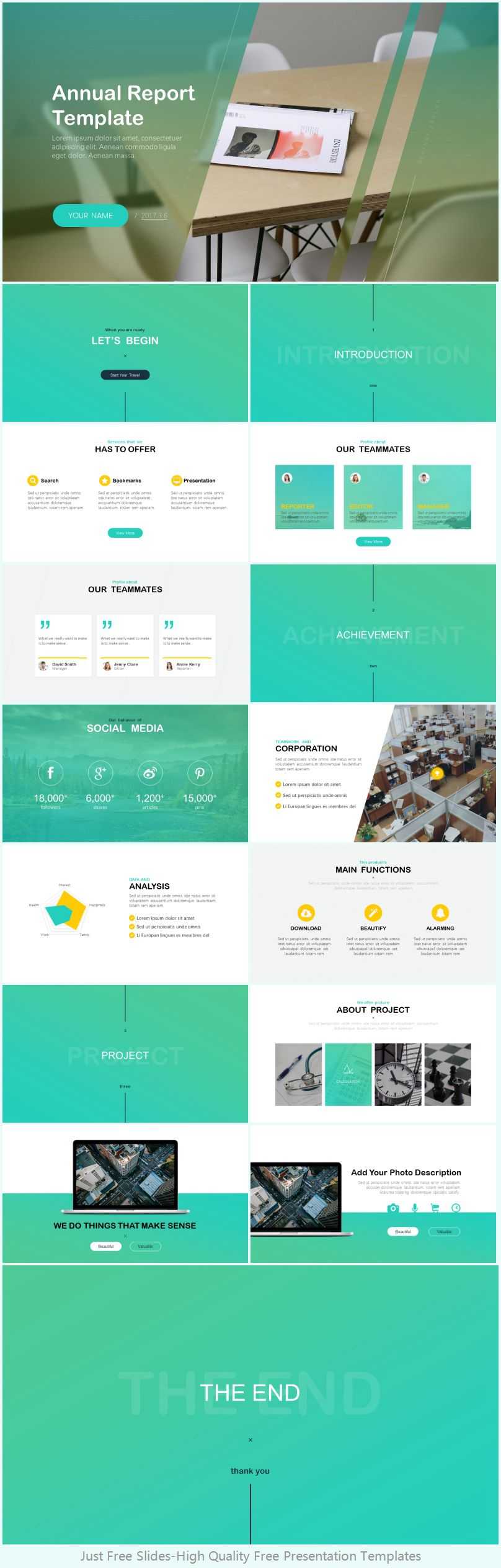 Annual Report Powerpoint Template – Just Free Slides With Regard To Annual Report Ppt Template