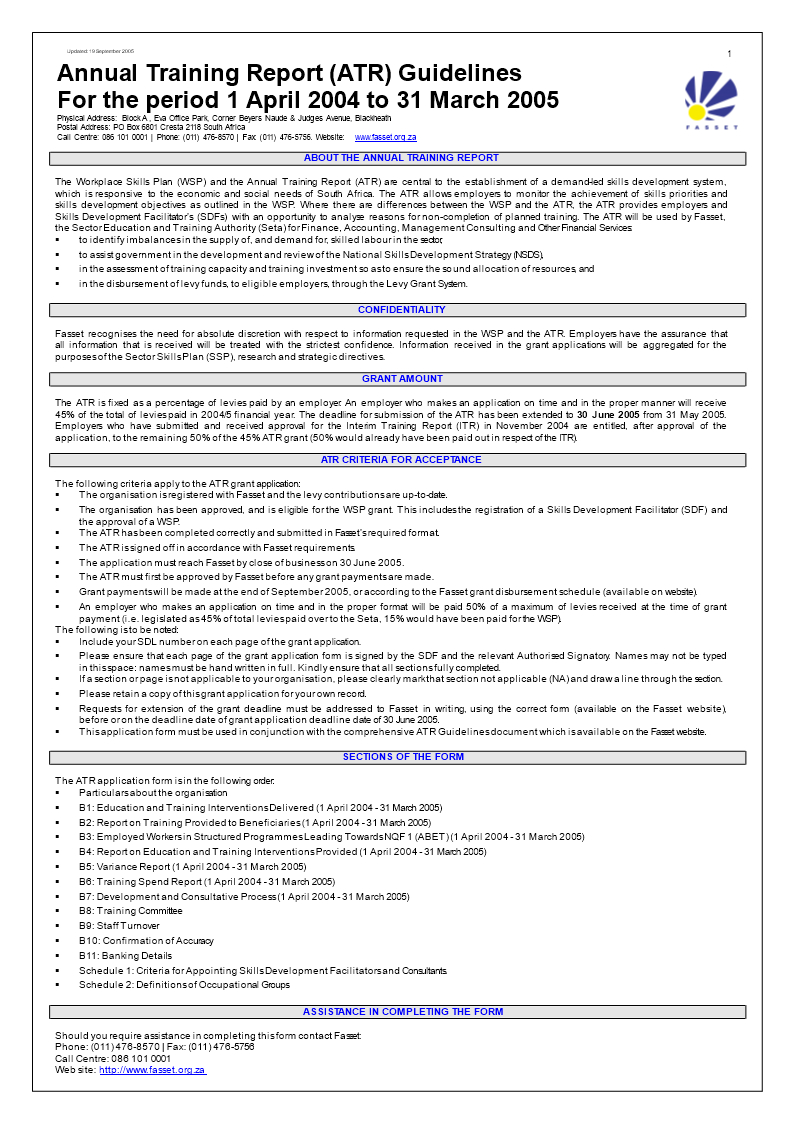 Annual Training Report (Atr) Guidelines | Templates At intended for Training Report Template Format Annual Training Report (Atr) Guidelines | Templates At Intended For Training Report Template Format