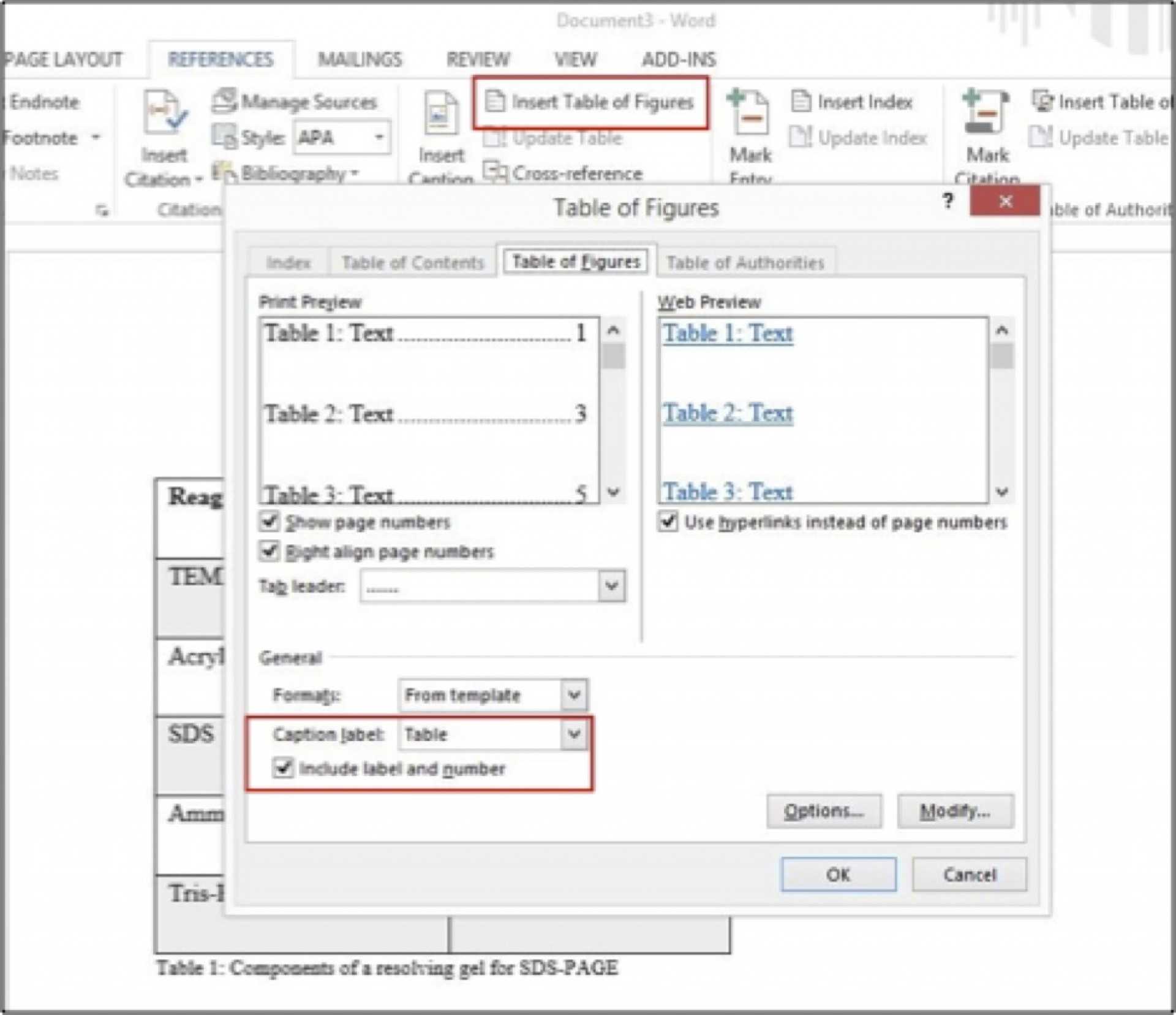 Apa Tables In Word – Dalep.midnightpig.co Within Microsoft Word Table Of Contents Template