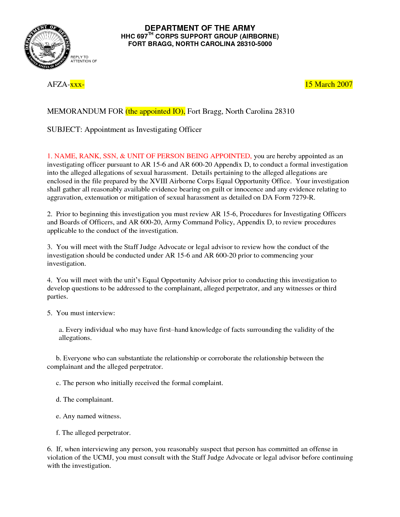 Army Memo Example Template | Free Cover Letter Templates Regarding Army Memorandum Template Word