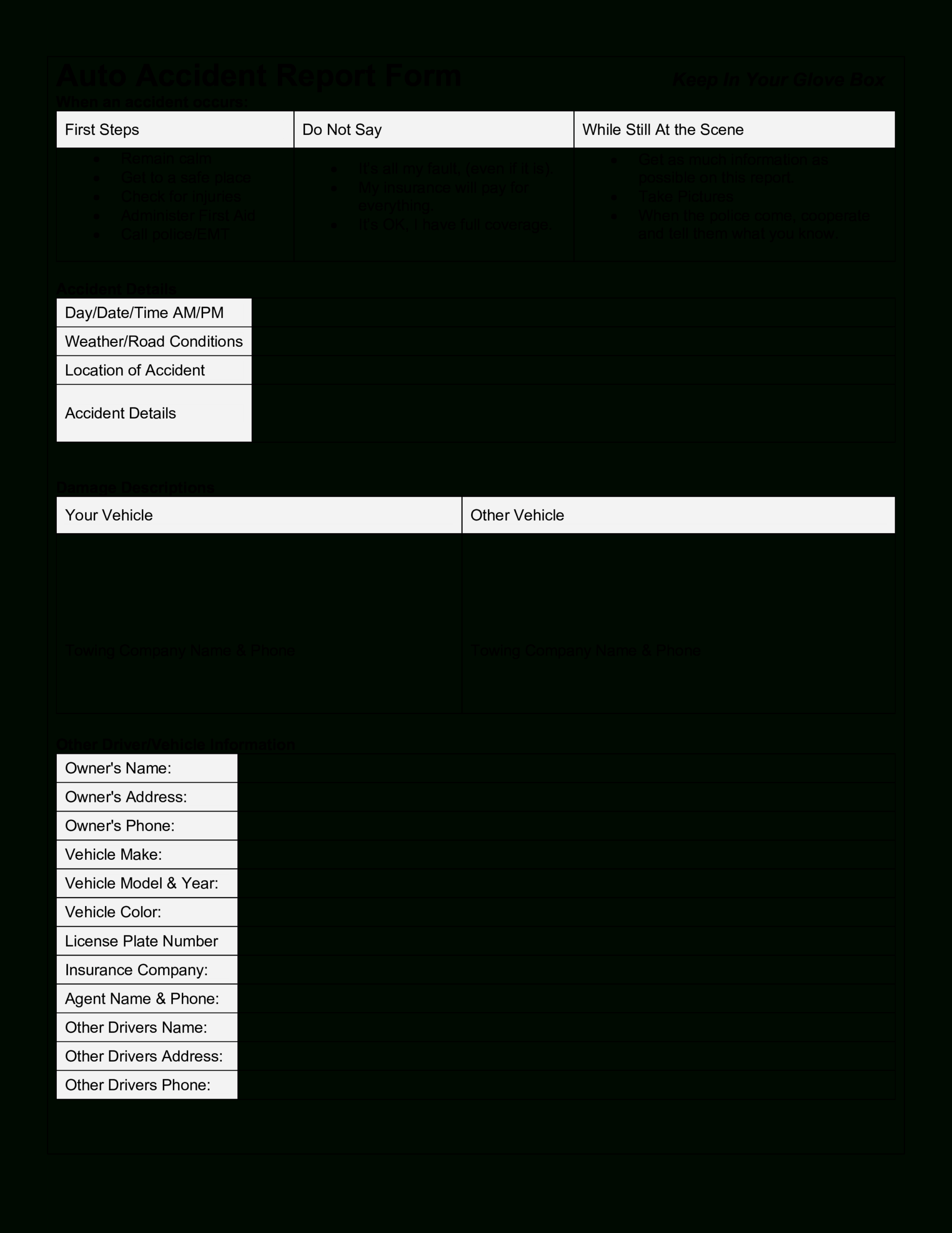 Auto Incident Report – Calep.midnightpig.co Inside Incident Report Book Template