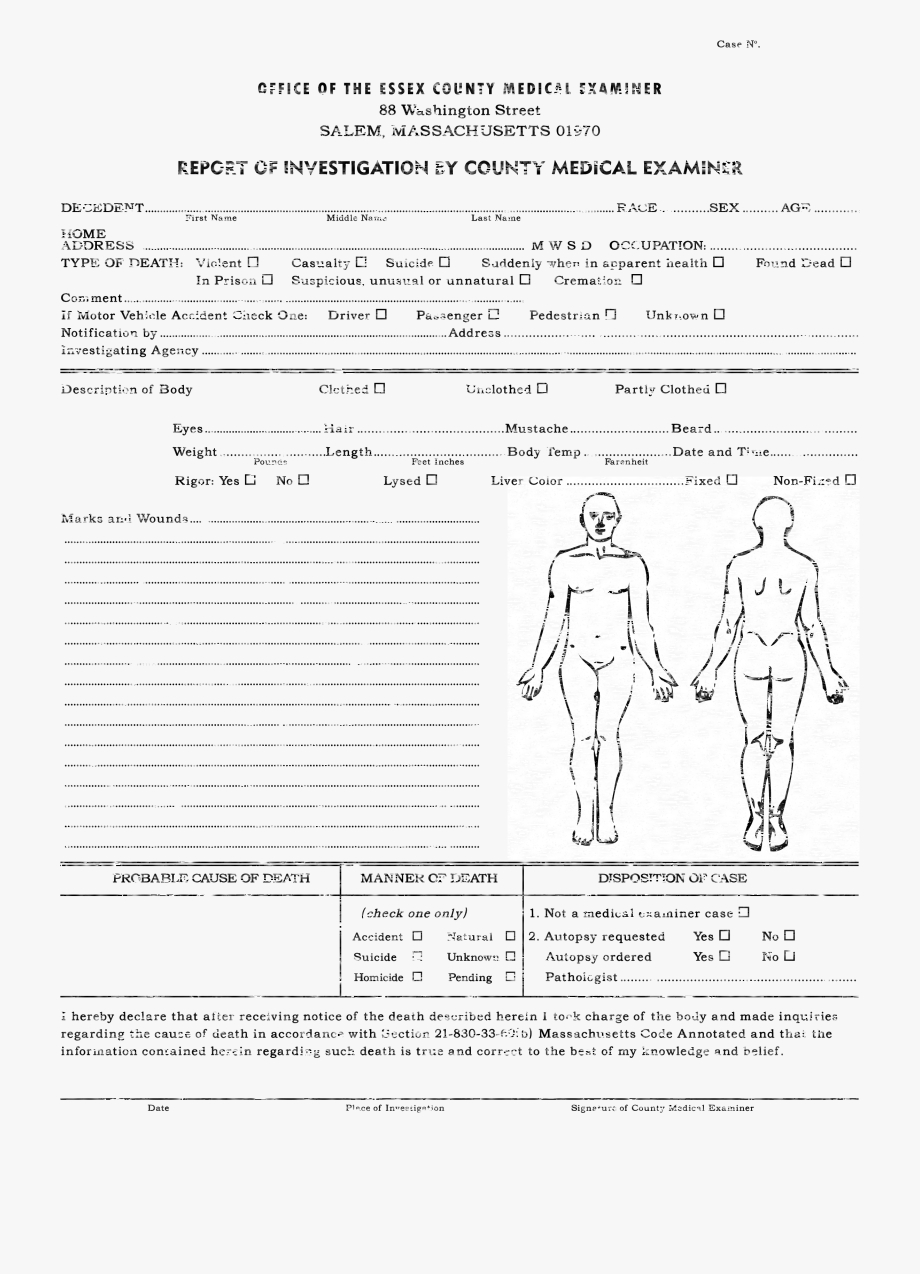 Autopsy Report Template Calep.midnightpig.co In Blank Autopsy Report