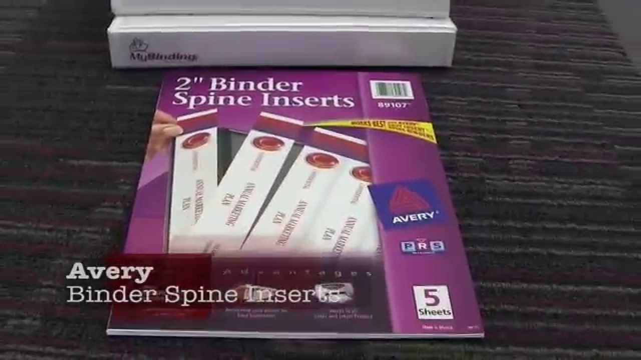 Avery Binder Spine Inserts Demo Intended For 3 Inch Binder Spine Template Word