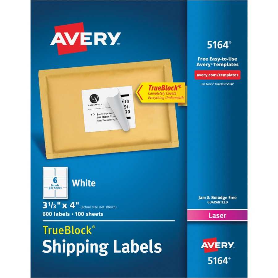 Avery® Shipping Labels With Trueblock Technology – Direct Intended For Fedex Label Template Word