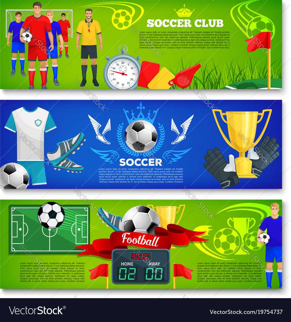 Banners For Football Or Soccer Sport Club In Sports Banner Templates