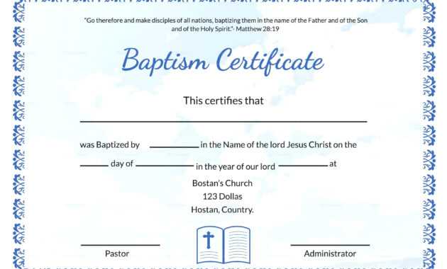 Baptism Certificate Template Word – Heartwork throughout Baptism Certificate Template Word