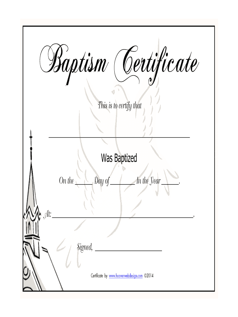 Baptism Certificates Templates – Fill Online, Printable Pertaining To Baptism Certificate Template Word