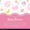 Bashower Invitation Banner Template Pink Card for Baby Shower Banner Template